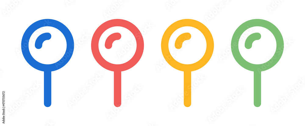 Poster Pin map location vector icon set
