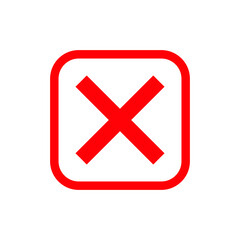 Cancel icon design isolated on white background