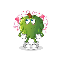 soursop shy vector. cartoon character