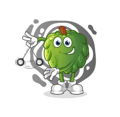 soursop hypnotizing cartoon. cartoon mascot vector