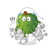 soursop running illustration. character vector