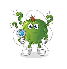 soursop searching illustration. character vector
