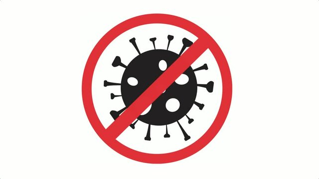 Virus epidemic molecule animation for creative design medical social style theme scenery