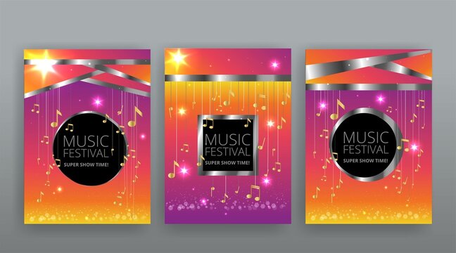 Show time, Cinema and Theatre hall with seats  red velvet curtains. Shining light bulbs vintage and luxury festival flyer templates,