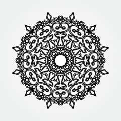 Sweet mandala with floral pattern