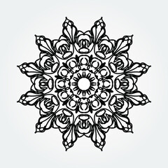 Sweet mandala with floral pattern