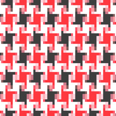Fototapeta na wymiar Japanese Spiral Cross Shape Vector Seamless Pattern
