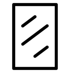 mirror icon with black outline style