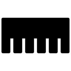 hair comb icon with black outline style