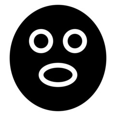 mask icon with black outline style