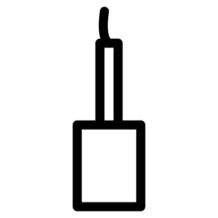 nail brush icon with black outline style