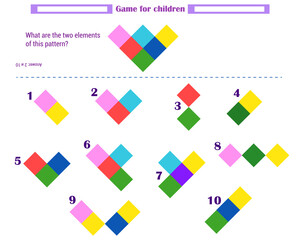  Logic game for children. What elements do 