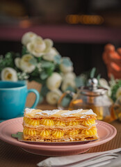 puff pastry with french cream