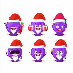 Santa Claus emoticons with blue candy wrap cartoon character