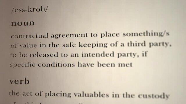 Escrow Definition