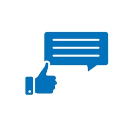 Likes with comment icon line symbol. Premium quality isolated feedback element in trendy style.
