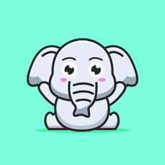 happy cute elephant
