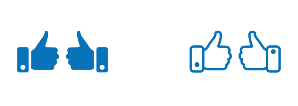 Vector thumbs up icon. Like concept. Premium quality graphic design. Modern signs, outline symbols collection, simple thin line icons set for websites, web design, mobile app, infographics