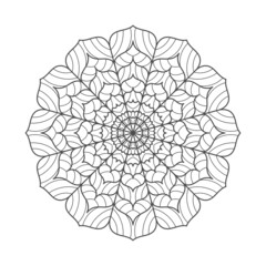 Beautiful mandalas line art. Zenart, zentangle. Vector outline illustration.