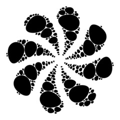 Egg icon explosion twist petals salute composition. Rotation centrifugal explosion designed from scattered egg symbols.