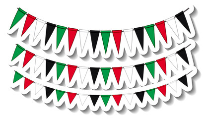 Obraz premium Colourful party flags sticker