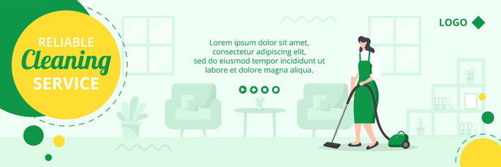 Home Cleaning Service Cover Editable of Square Background Suitable for Social media, Feed, Card, Greetings, Print and Web Internet Ads