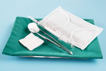 Dental tools use for dentist in the office or clinic.