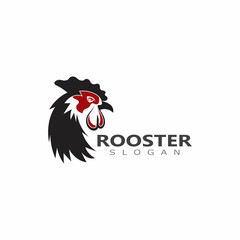 Vector Rooster head logo of animal design template