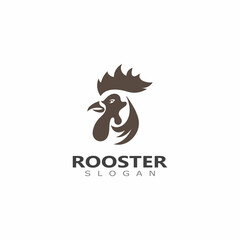 Vector Rooster head logo of animal design template