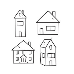 hand drawn doodle home icon illustration vector isolated