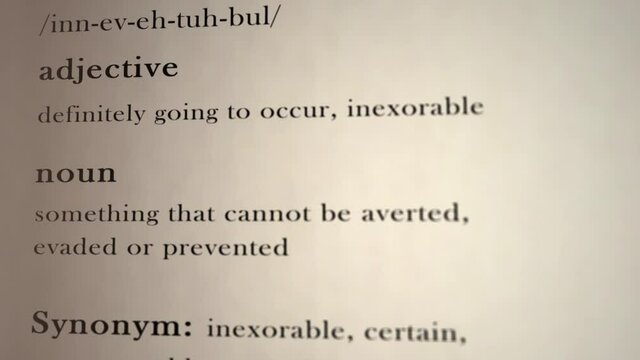Inevitable Definition