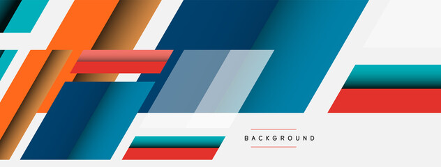 Vector background. Abstract overlapping color lines design with shadow effects. Illustration for wallpaper banner background or landing page