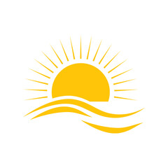 Fototapeta na wymiar sunset icon. sunset logo isolated on white background