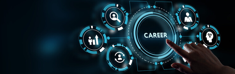 Coach motivate to career growth. Personal development, personal and career growth. Potential...