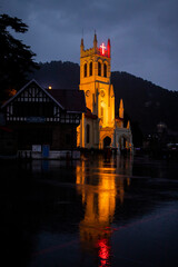 Obraz premium Monsoons on the Mall Road, Shimla