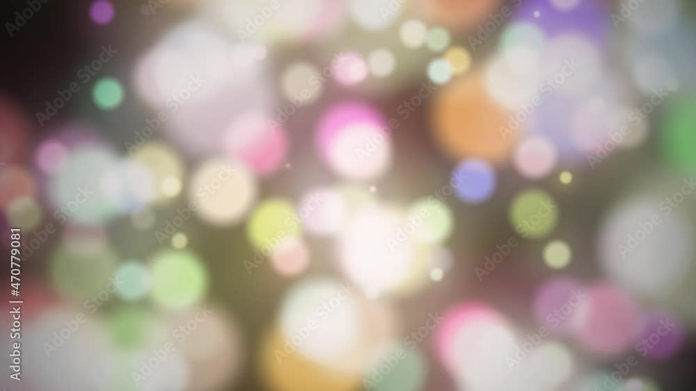 Poster abstract colorful bokeh texture on dark background. looped animation seamless loop. bokeh lights.