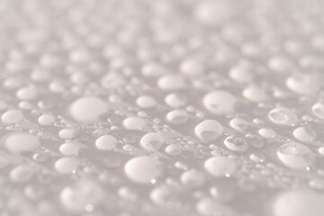 Lots of drops on a white background.