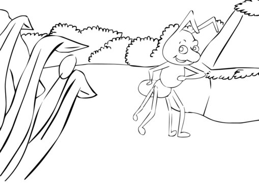 The Ant Happy Walking A Coloring Page. Ants are common insects, but they have some unique capabilities. More than 10,000 known ant species occur around the wor