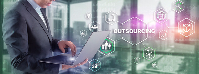 Outsourcing 2021 Human Resources Business Internet Technology Concept
