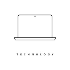 Illustration Vector Graphic of Line Laptop Logo. Perfect to use for Technology Company