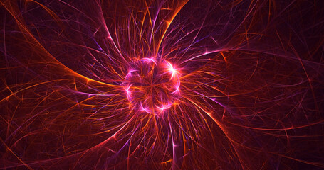 Fototapeta premium 3D rendering abstract round light background
