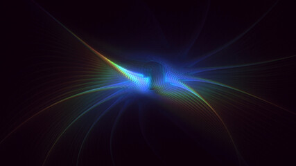 3D rendering abstract colorful fractal light background