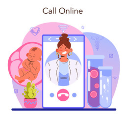 Reproductologist online service or platform. Gynecologist doctor