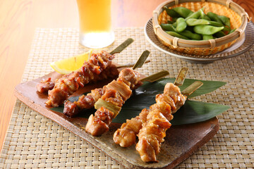 焼き鳥とビール