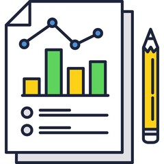 Finance report vector icon business data analysis