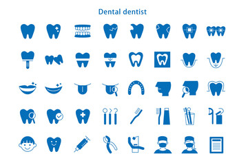 歯科 アイコン ベタ塗り 歯医者 歯科医院 イラスト 素材 ベクター デザイン