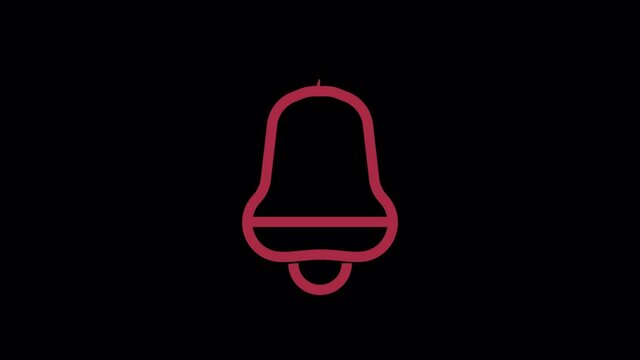 Animated Christmas bell icon designed in flat icon style, Christmas concept icon.