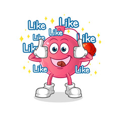 perfume give lots of likes. cartoon vector