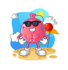 perfume sunbathing in summer. character vector