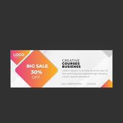 Social media business big sale cover page design template